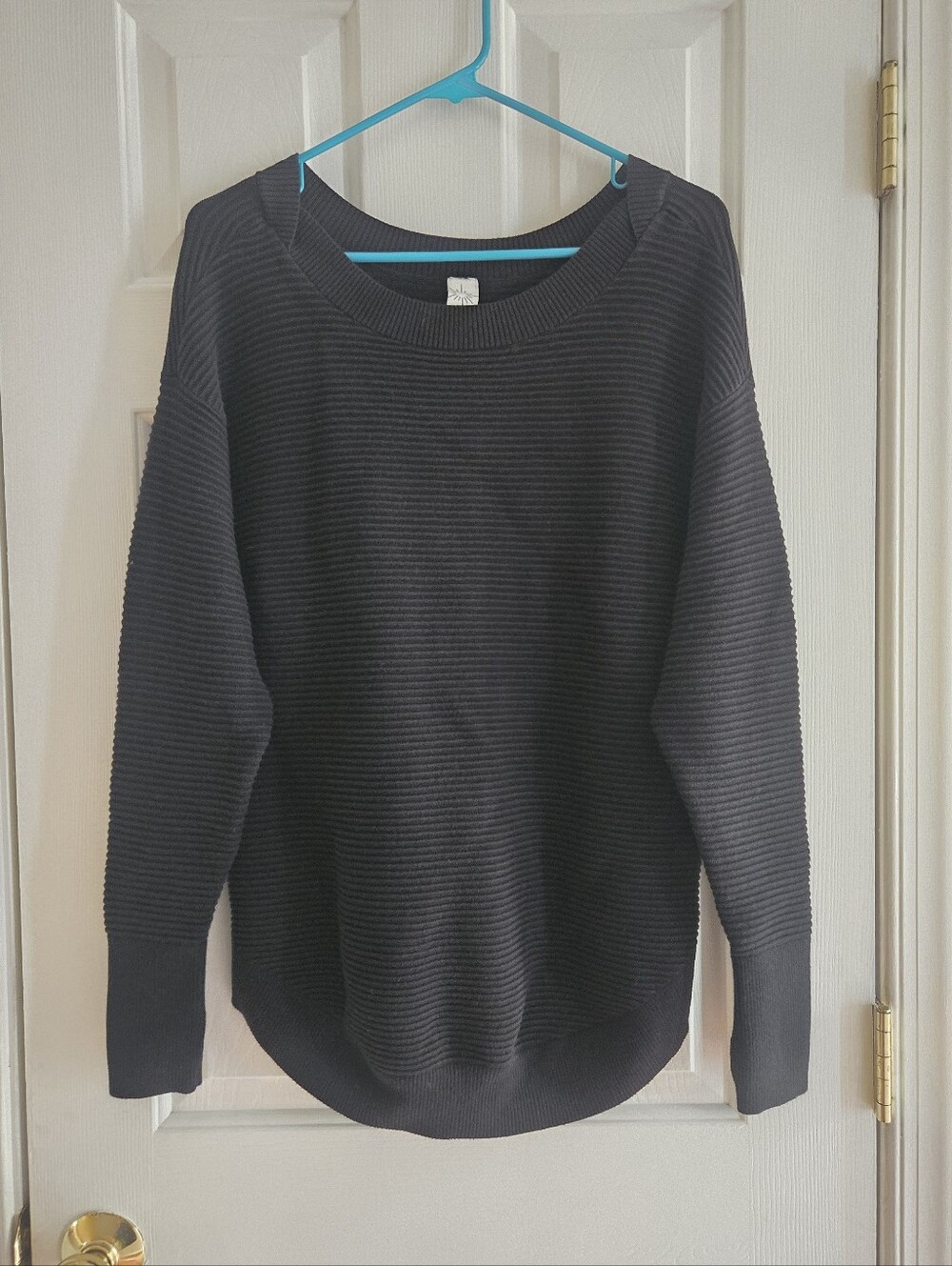 OFFLINE by Aerie Black Oversized Small Rib Knit Sweater